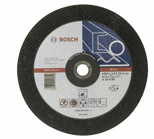 BOSCH Exmetal Kesme Taşı 300*25,40*2,8 mm Düz ürün görseli