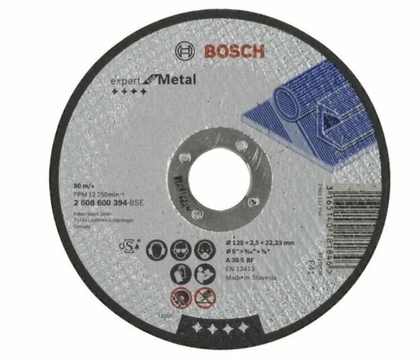 BOSCH Kesme Disk 125*2,5 Metal Düz ürün görseli