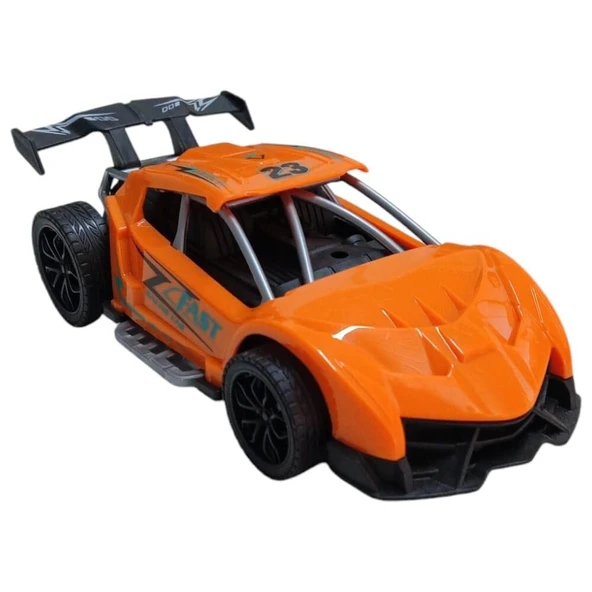 Sürtmeli Yarış Arabası - Turuncu - 4
