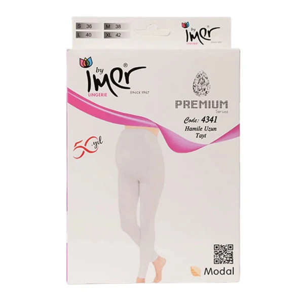 İmer Uzun Hamile Tayt 4341 Black - Resim 3