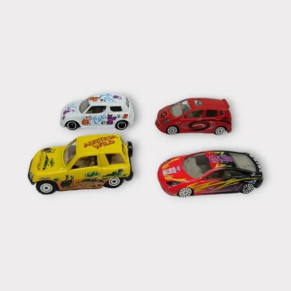 Maxx Wheels 4 lü Metal Araç Seti - Şehir Araçları - Resim 3