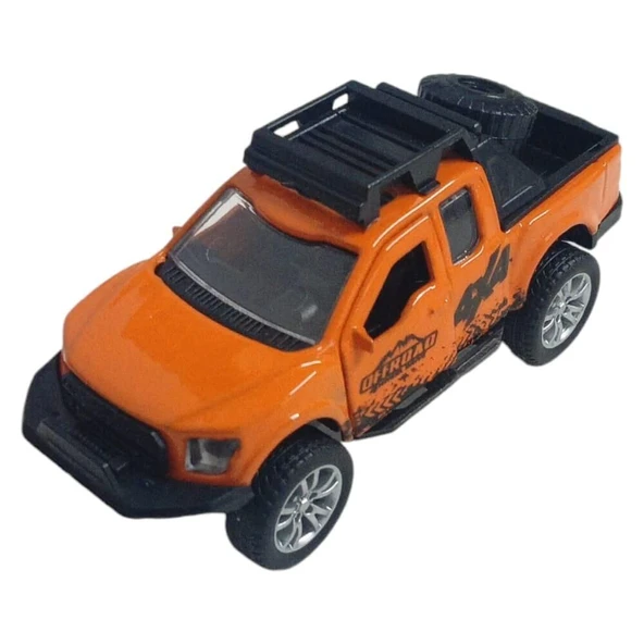 Çek Bırak Metal Arazi Aracı 13 cm - Turuncu ürün görseli