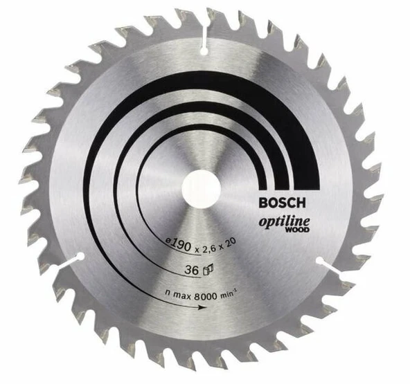 BOSCH Optiline 190*20 mm 36 Diş 1,6 Atb ürün görseli