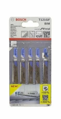 BOSCH Dekupaj Testere Bıçağı Agzı T121Gf 5Pc - 1