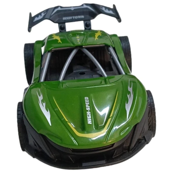 Sürtmeli Yarış Arabası - Yeşil - Resim 3