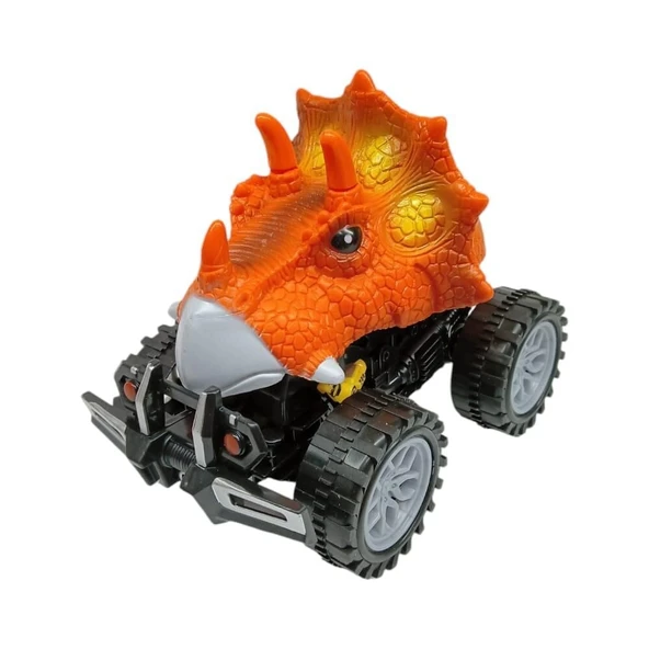 Sürtmeli Dinazor Robota Dönüşen Araba 14 Cm - Turuncu - Resim 5