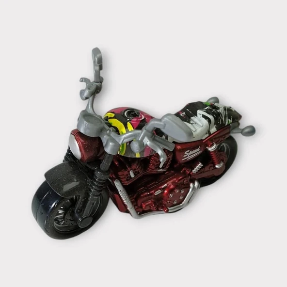 Çek Bırak Custom Motorsiklet 9 Cm - Kırmızı - Resim 5