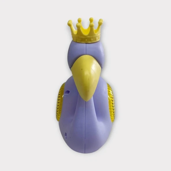 Kurmalı Işıklı Sevimli Flamingo - Mor - Resim 4