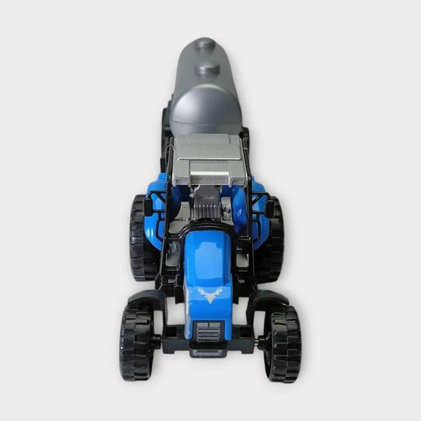 Çek Bırak Römorklu Traktör 25Cm - Mavi Su Tankı - Resim 4