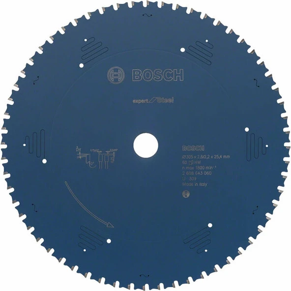 BOSCH Daire Testere Bıçağı 305*25,4 mm 80Diş - 1