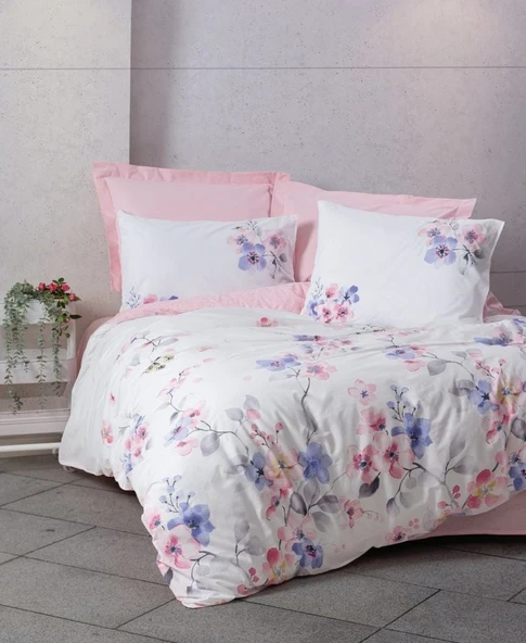 Cotton Box Nevresim Takımı Tek Kişilik Jayda Pembe ürün görseli