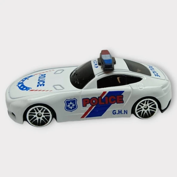 Metal Mini Polis Arabası  8 cm - Polis - 8 - 2