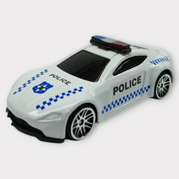 Metal Mini Polis Arabası 8 cm - Polis - 5