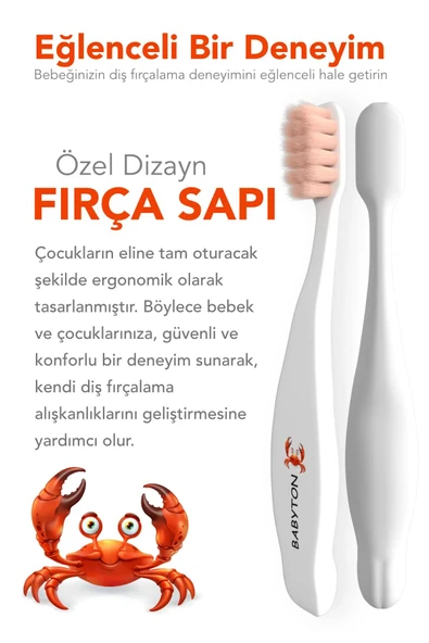Babyton Bio Ultra Yumuşak Çocuk Diş Fırçası Yengeç - 3