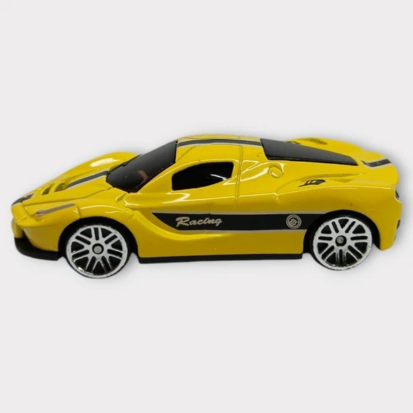 Metal Mini Arabalar  8 cm - Sarı - 3 - 7