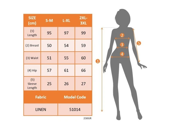 Kadın Kısa Kollu önden Düğmeli Ithal Keten Elbise - Resim 9