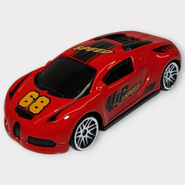 Metal Mini Arabalar 8 cm - Kırmızı - 4 - 5