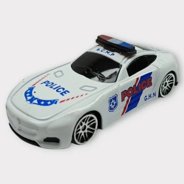 Metal Mini Polis Arabası 8 cm - Polis - 8 - 5