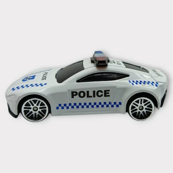 Metal Mini Polis Arabası 8 cm - Polis - 5 - 2