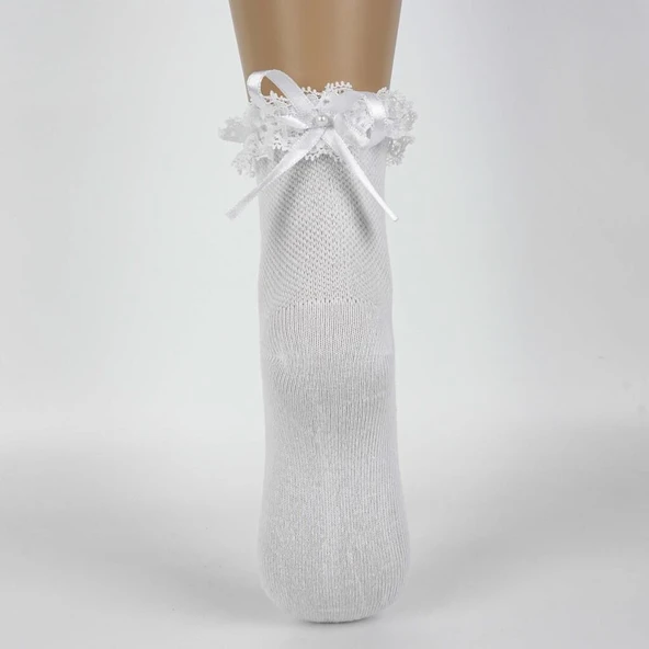 Katamino Ayçıl Aks. Kız Soket Çorap K22230 Beyaz - Resim 2