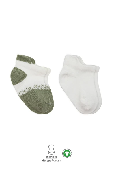Bistyle 2'Li Penye Sneakers Çorap BS20105 Nil Ekru ürün görseli