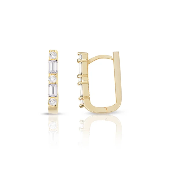 Baget Altın Halka Küpe