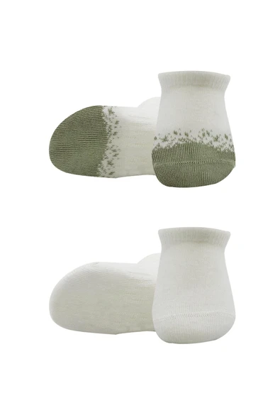 Bistyle 2'Li Penye Sneakers Çorap BS20105 Nil Ekru - Resim 2