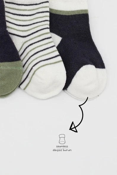 Bistyle 3'Lü Penye Erkek Soket Çorap BS10111 Antrasit - Resim 3
