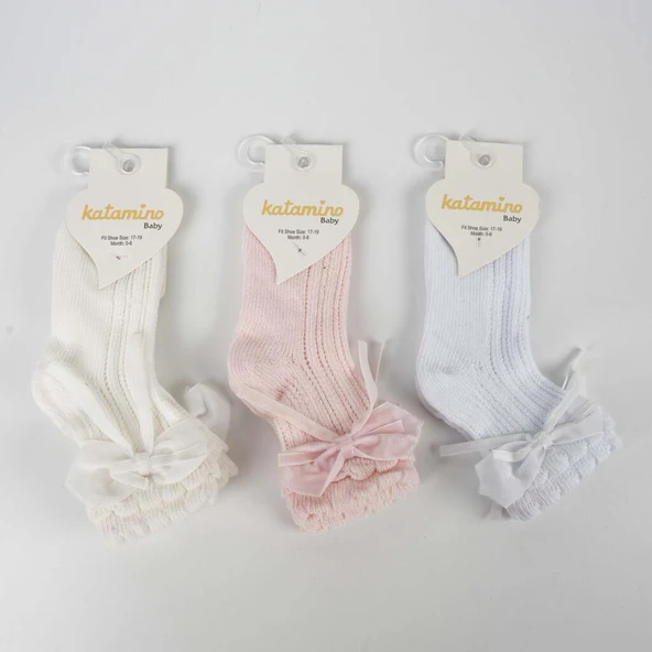 Katamino Aylina Aks File Bebek Soket Çorap K43016 Asorti