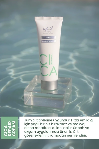 CICA Repair Cream – Su Bazlı Onarıcı & Nemlendirici Cilt Kremi | Makyaj Altına Uygun | 50ML - 4