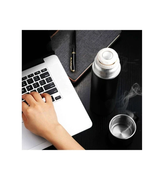 316 Paslanmaz Çelik Termos Bardak 580 Ml Bardaklı 20 Saat Sıcak-soğuk Thermos Mug Kupa Coffee - 2