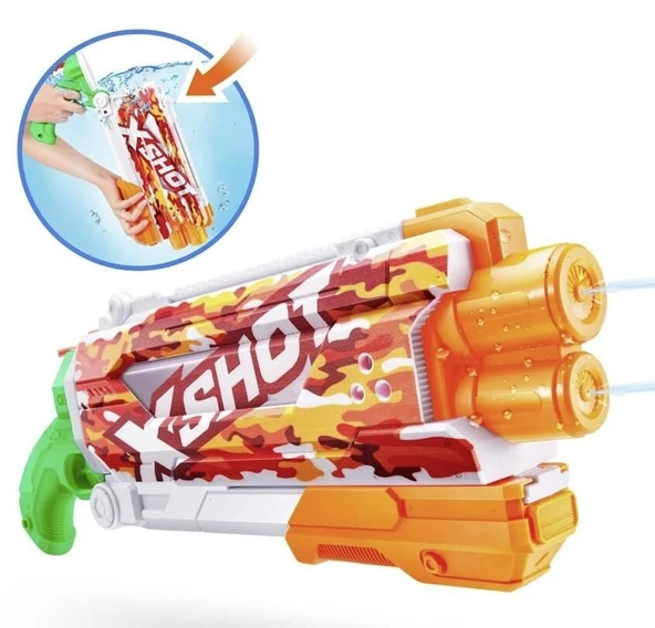 X-SHOT Su Tabancası - Hızlı Doldurma Fonksiyonlu - Turuncu - Resim 5