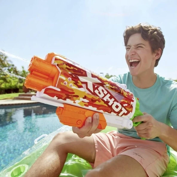 X-SHOT Su Tabancası - Hızlı Doldurma Fonksiyonlu - Turuncu - Resim 7