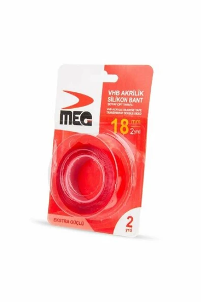 DAD 18 mm X 2Mt Akrilik Çift Taraflı Şeffaf Bant ürün görseli