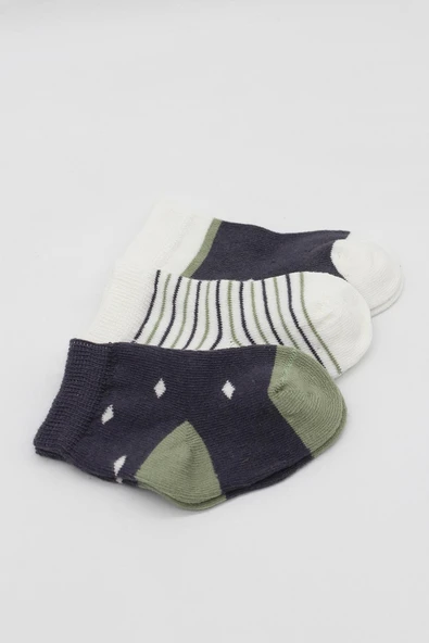 Bistyle 3'Lü Penye Erkek Soket Çorap BS10111 Antrasit - Resim 4