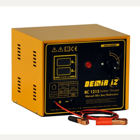 DEMİRİZ 12V-15A Manuel Tek Akü Şarj ürün görseli 1