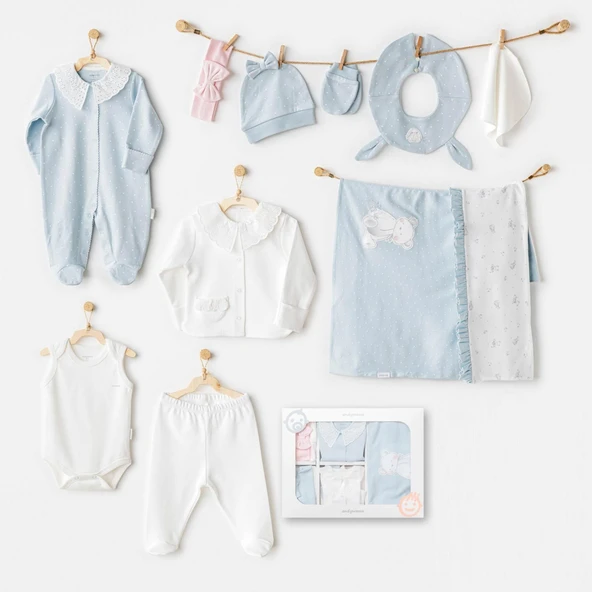 Andywawa AC25651 Cuddly Bunny Bear 10'Lu Hastane Çıkışı Pink Blue ürün görseli 1