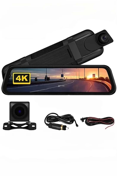 4k Ips Ekran Tam Dokunmatik 9.66” Dikiz Ayna Araç Içi Kamera (4K ÖN 1080P ARKA) | Carplay - 1