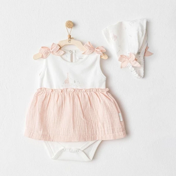 Andywawa AC25505 Love Family Bebek Elbise Takım Salmon