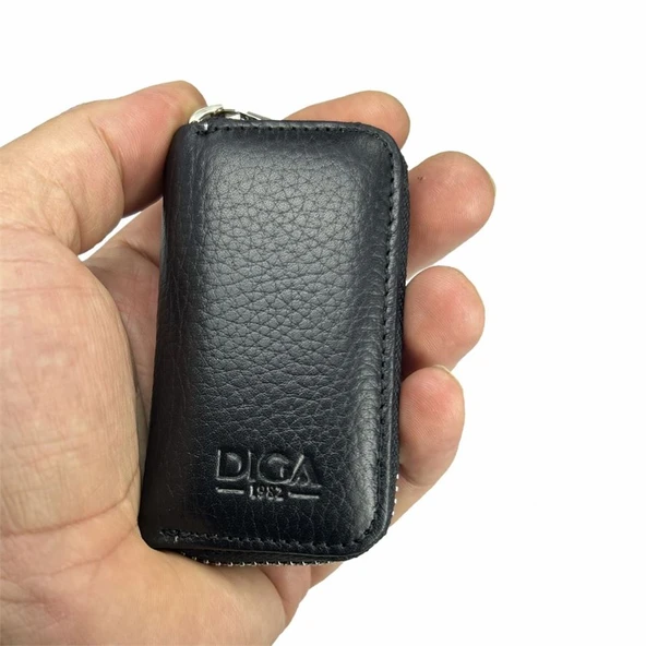 Hakiki Deri Otomobil Anahtarlığı Araba Anahtar Kılıfı Siyah ürün görseli 1