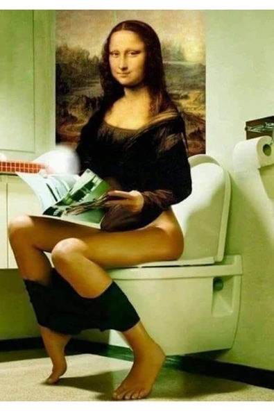 KOMİK WC TUVALET BANYO KANVAS TABLO EV DUVAR SALON HEDİYELİK DEKARASYON SÜSÜ ÖLÇÜ SEÇMEYİ UNUTMAYINI - 2