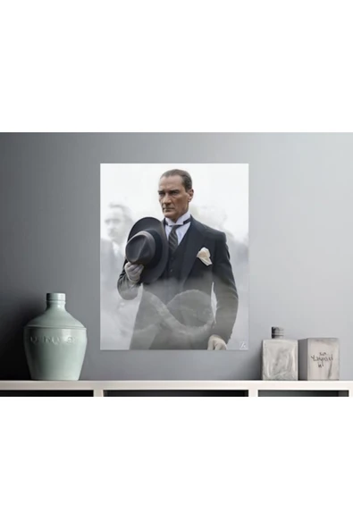 RENKLİ ATATÜRK TABLO CANVAS DUVAR DEKARASYON KANVAS DUVAR SÜSÜ ÖLÇÜ SEÇMEYİ UNUTMAYINIZ: )