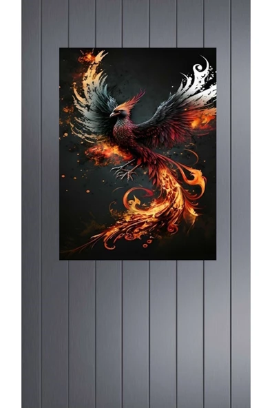 ATEŞLİ ANKA KUŞU CANVAS TABLO KANVAS EV DEKARASYON DUVAR SÜSÜ ÖLÇÜ SEÇMEYİ UNUTMAYINIZ