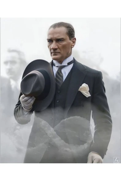 RENKLİ ATATÜRK TABLO CANVAS DUVAR DEKARASYON KANVAS DUVAR SÜSÜ ÖLÇÜ SEÇMEYİ UNUTMAYINIZ: ) - 2