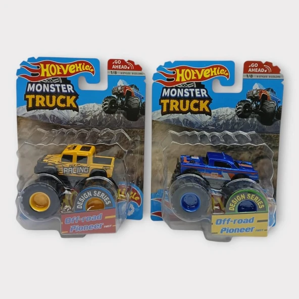 Mini Off-Road Araçlar 2'li - Sarı Lacivert - 4