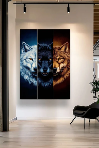 KURT MHP 3 LÜ KANVAS TABLO EV DUVAR SALON OFİS DÜKKAN HEDİYELİK DEKARASYON SÜSÜ