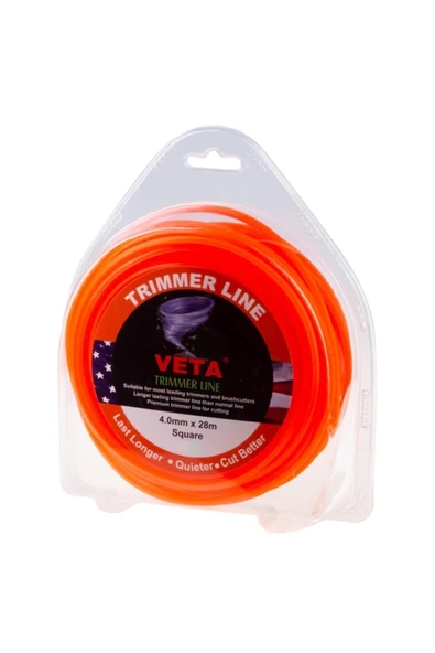 Veta Pro 4.0 Mm 28m Turuncu 4 Köşe Misina ürün görseli 1