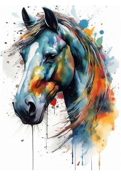 AT TABLO DUVAR DEKARASYON DUVAR SÜSÜ KANVAS TABLO CANVAS ÖLÇÜ SEÇİNİZ - 2