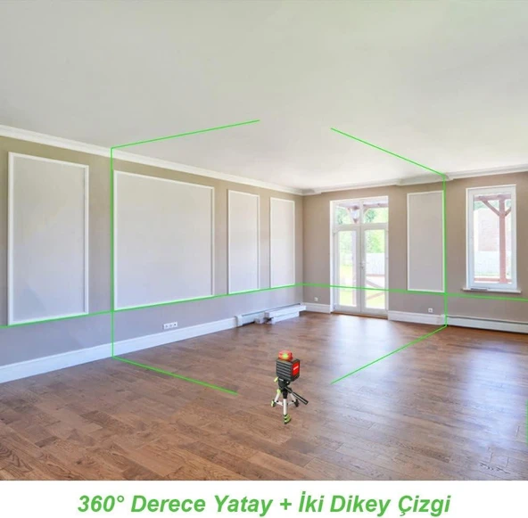 Kobb KBL33G 40 mt Şarjlı Otomatik Hizalamalı Yeşil Çapraz Çizgi Lazeri Outlet - 7