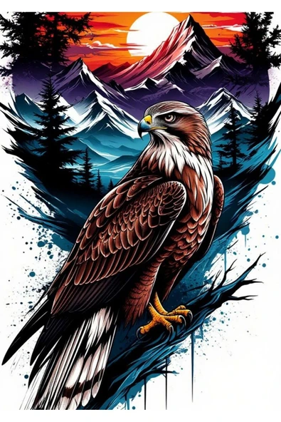 KARTAL TEMALI KANVAS EV DUVAR SALON OFİS DÜKKAN HEDİYELİK DEKARASYON SÜSÜ ÖLÇÜ SEÇMEYİ UNUTMAYINIZ. - 2